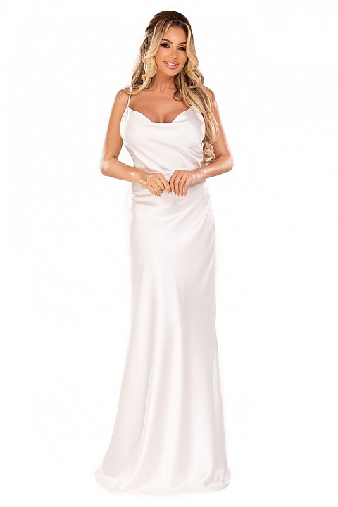 White satin dress