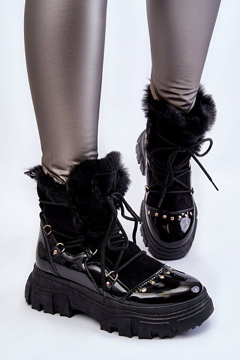 Eco fur ankle boots