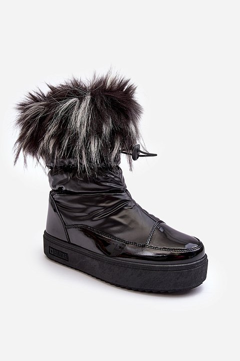 Snow boots with eco fur
