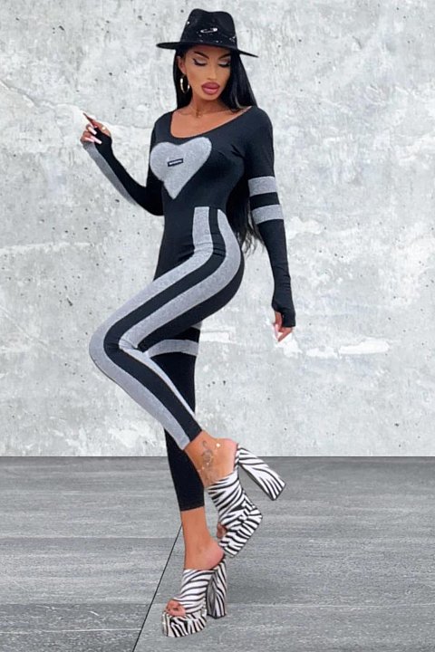 Sports jumpsuit with heart
