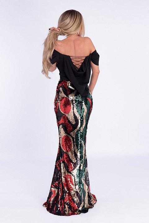Long elegant mermaid dress with sequins