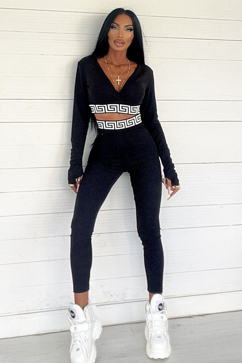 Ribbed 2-piece sports suit