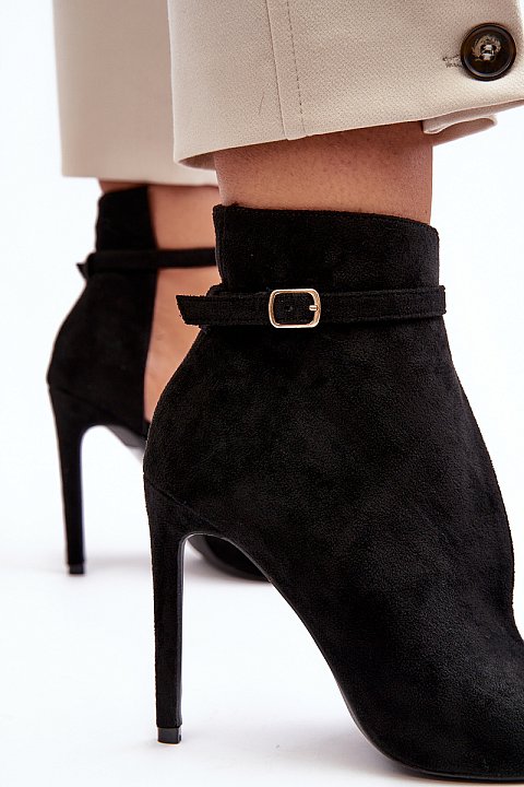 Eco leather suede ankle boots