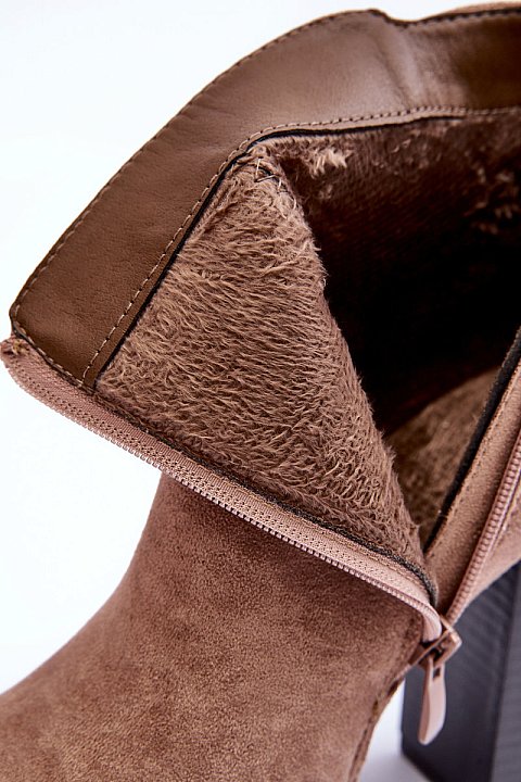 Eco leather suede ankle boots