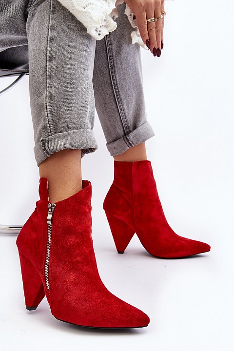 Ankle boots with cone heels