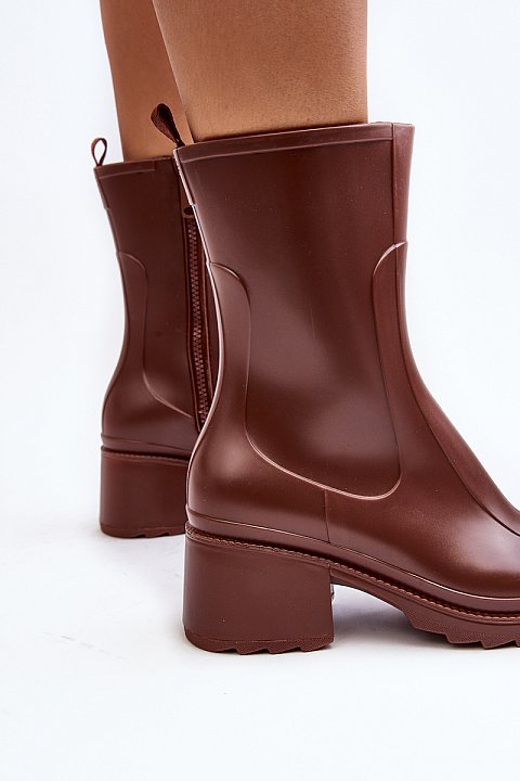 Rubber rain ankle boots