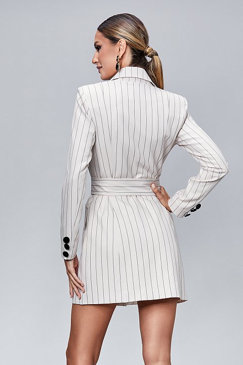 Elegant striped blazer dress 