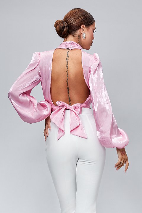Elegant blouse with open back