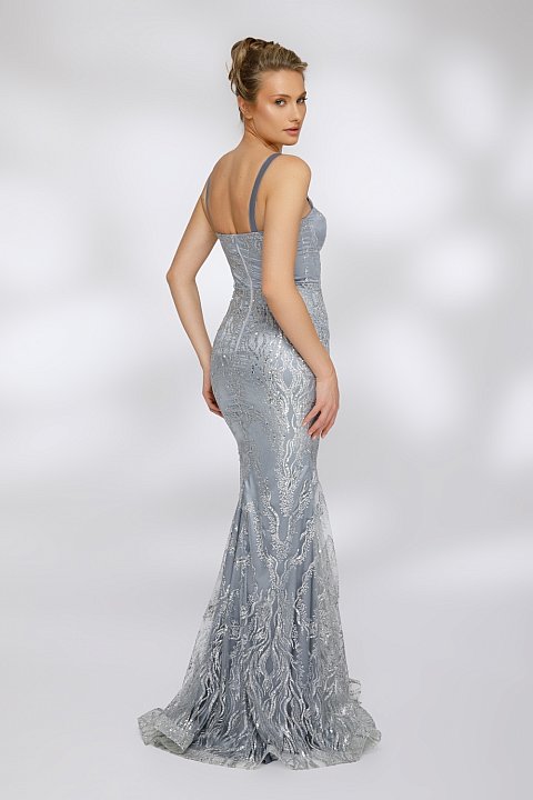 Long elegant glitter dress