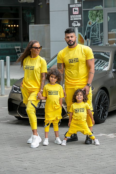 Sports suit for men in yellow. 