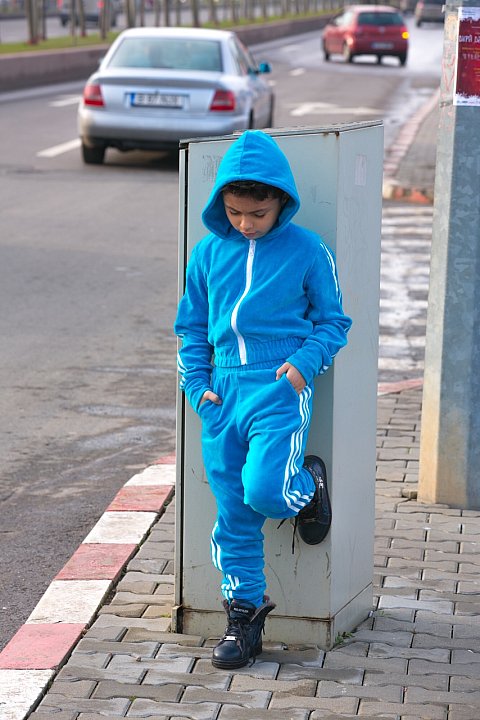 Sports Suit for Girl /Boy in light blue with white profiles. 
